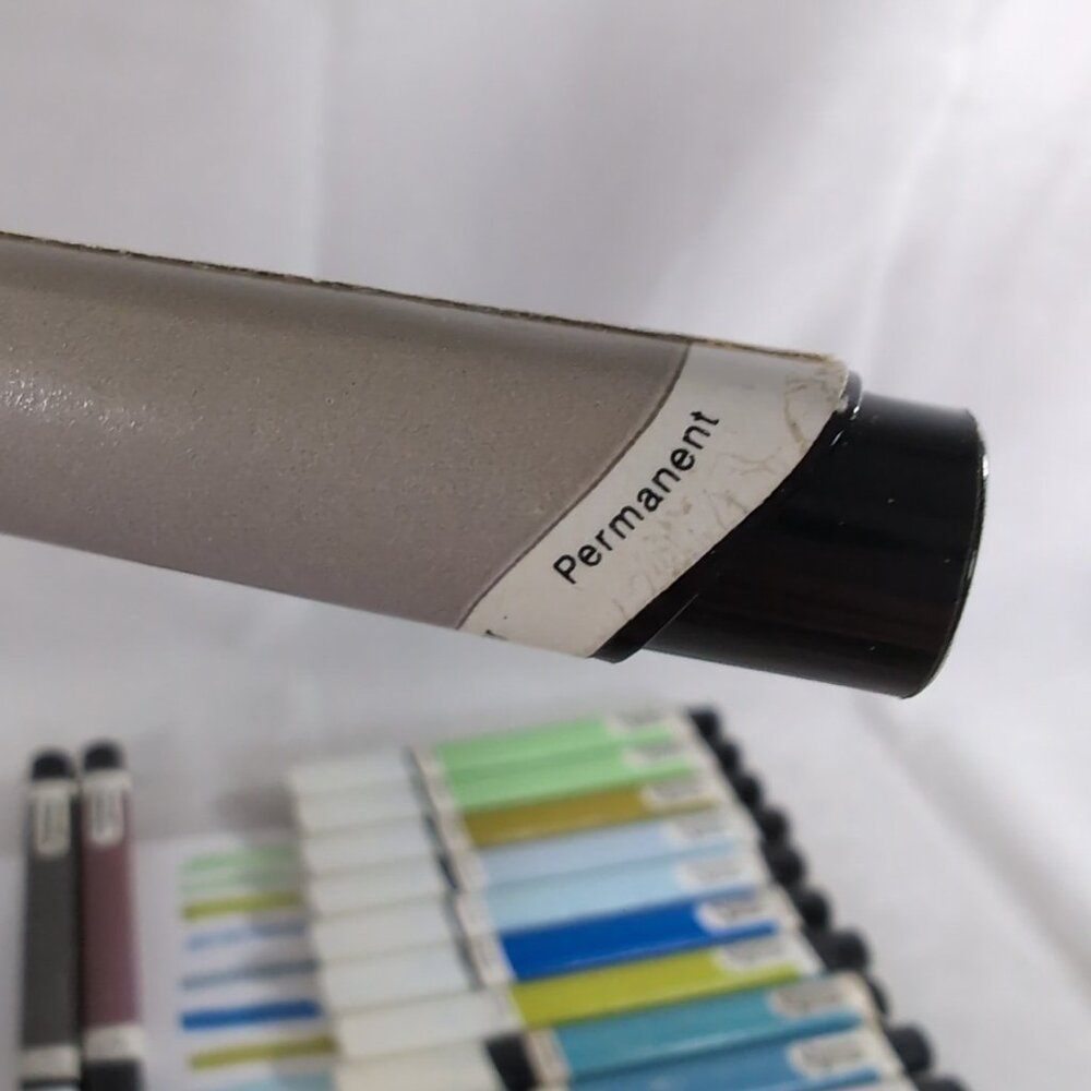 15 Pantone By Letraset Broad Nib Markers Vintage Blue Green Multicolor - Picture 8 of 9